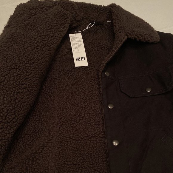 NWT Uniqlo U Christophe Lemaire Trucker Jacket Blk - Picture 4 of 7